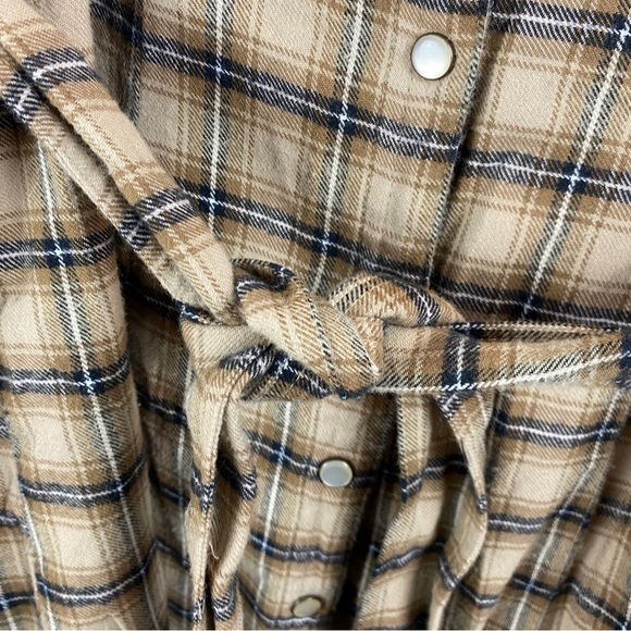 Guess | Jeans Flannel Plaid Western Snap Down Dress Tunic. Size Large - Picture 9 of 11
